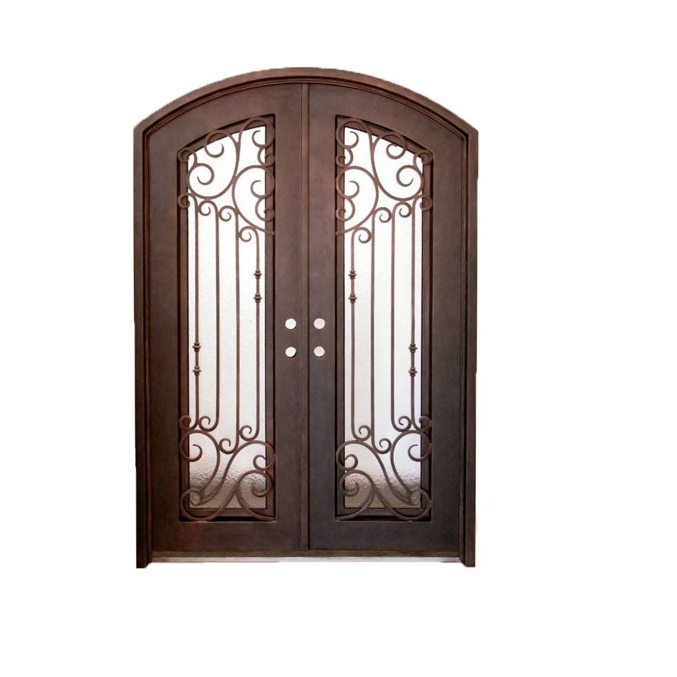 Premium Wrought Iron Double Doors 62"x96" Eris Home Products