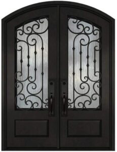 arched iron doors