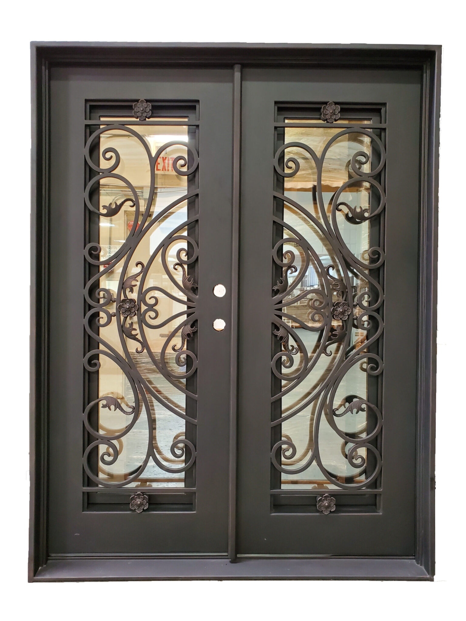 Wrought Iron Double Doors for Modern Homes Eris
