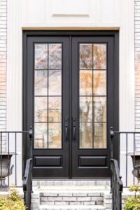 double iron door