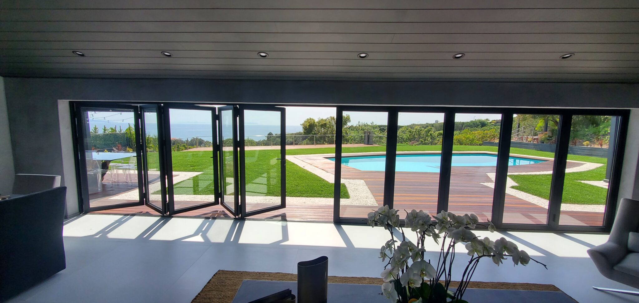 144"x80" Aluminum Bifold Door Eris Home Modern & Functional