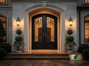 double iron doors