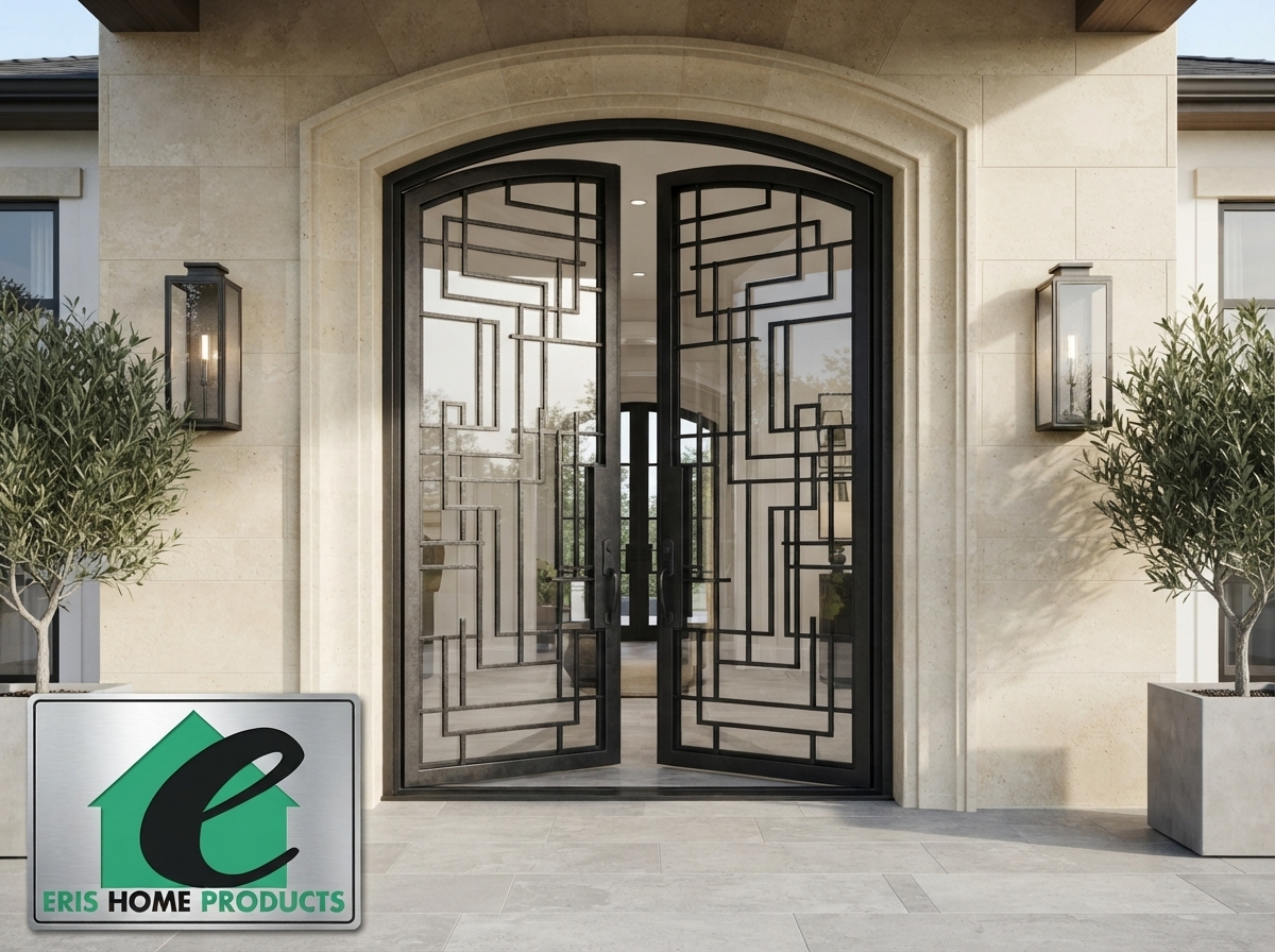 Double iron doors